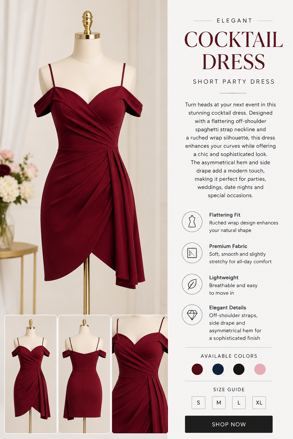 Elegant Cocktail / Short Party Dress