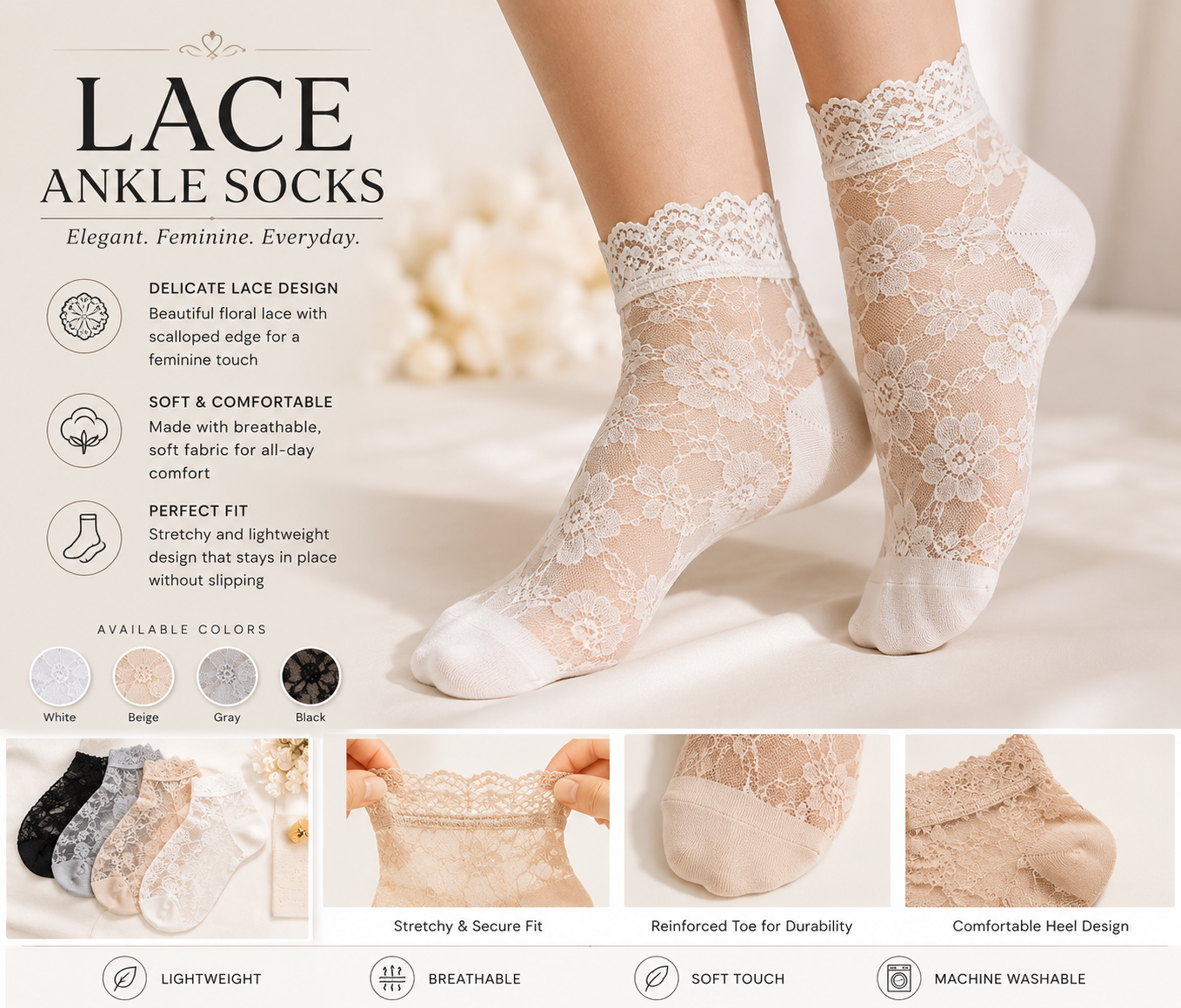 Lace Ankle Socks