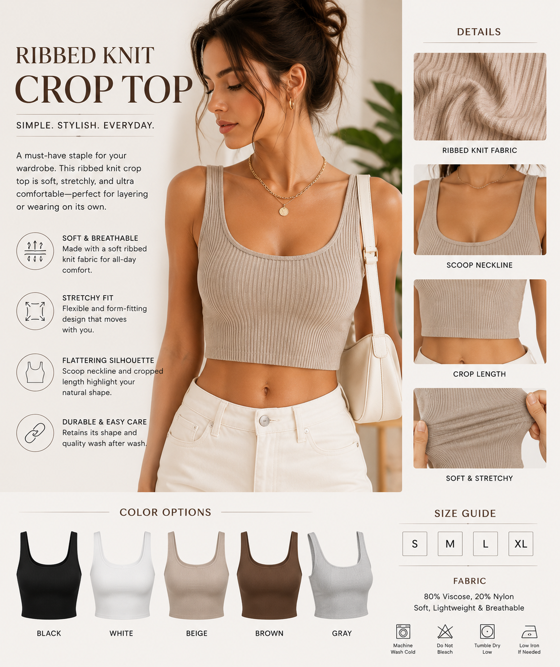 Ribbed Knit Crop Top